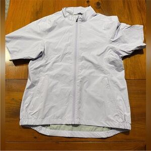 Sun Mountain Womens Waterproof Lilac Light Purple Short Sleeve Full Zip Jacket